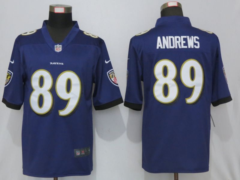 Men Baltimore Ravens 89 Andrews Purple Nike Vapor Untouchable Limited Player NFL Jerseys